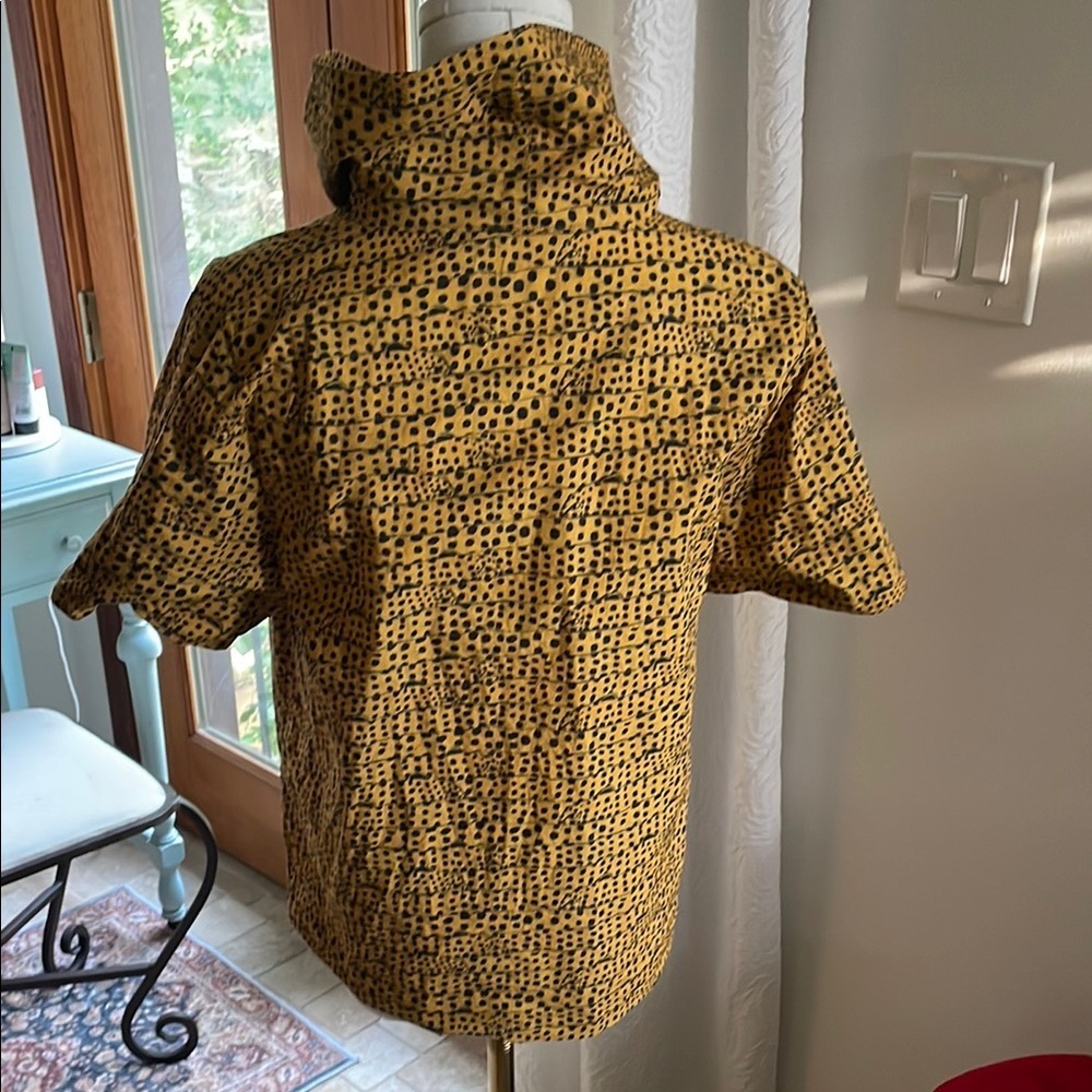 Anthropologie Corey Lynn Calter Leopard Cowl Cotton Top Small EUC - Picture 6 of 7